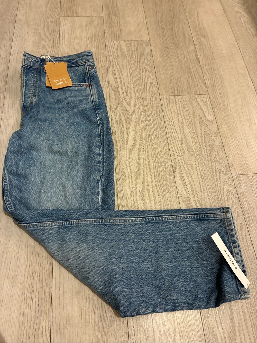 Brand New Reformation Cynthia High Rise Straight Jeans